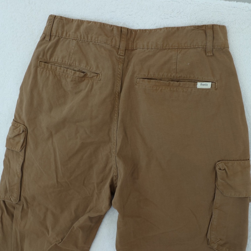 Foret Drip Cargo Pant Men's‎ 30 x 28 Burnt Khaki Cotton Straight Ripstop $160 - Picture 8 of 15